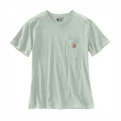 
                  CARHARTT Koszulka damska T-shirt WK87 Iconic Pocket Smoked Teal rozmiar M 103067.GN8.S005